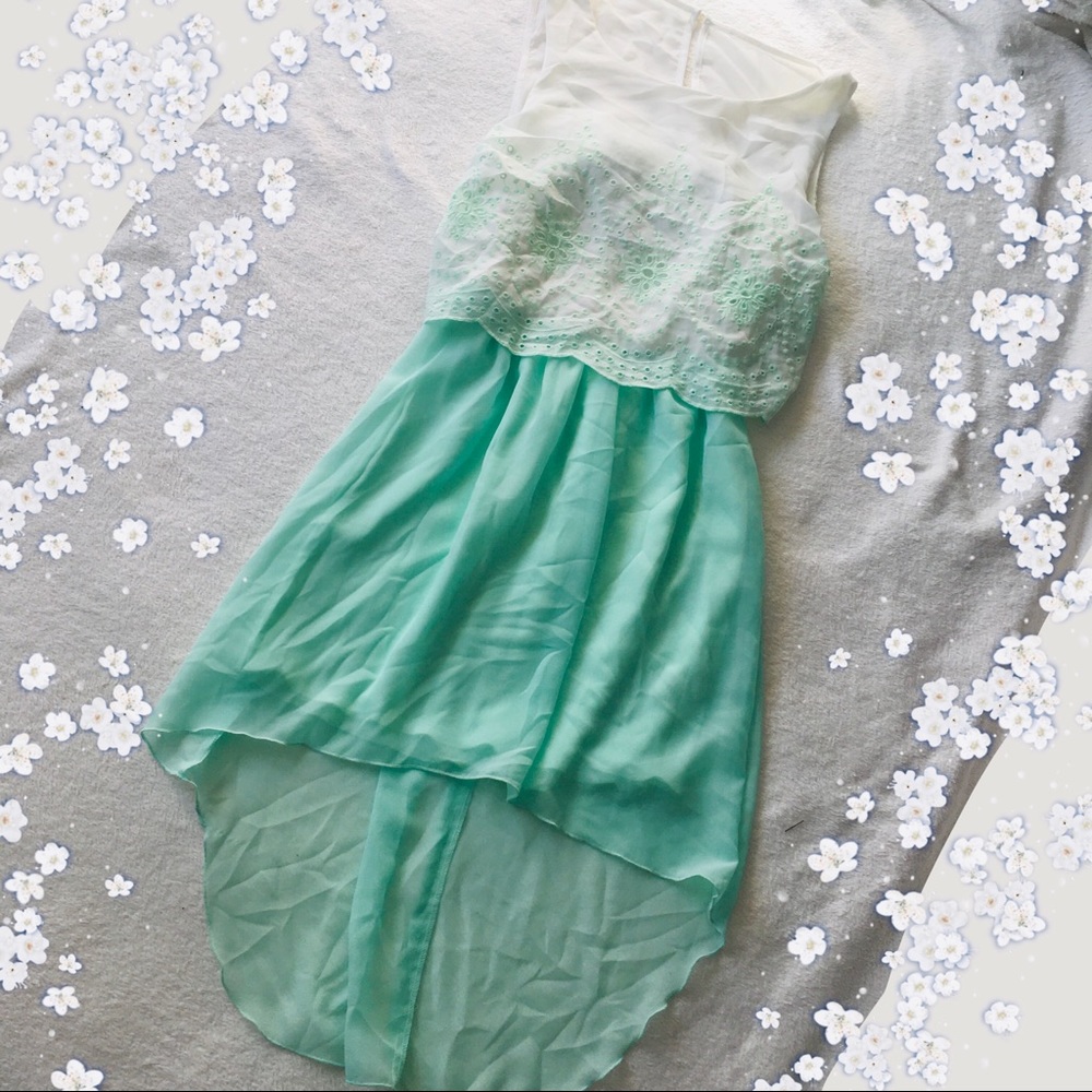 MINT HIGH LOW DRESS